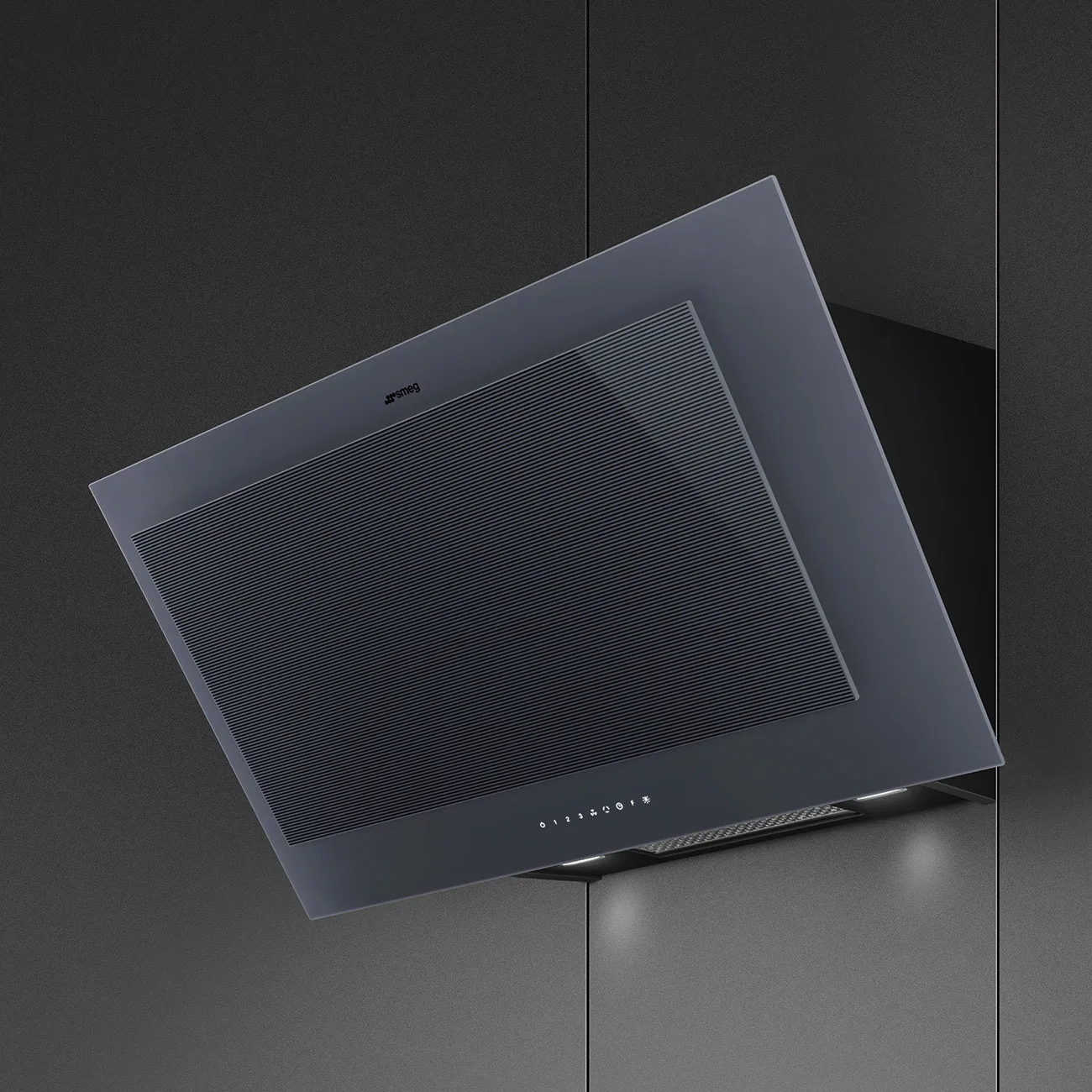 Smeg KV194G Linea Autovent Yatay Duvar Davlumbaz 90 cm. Neptun Grey - Görsel 2