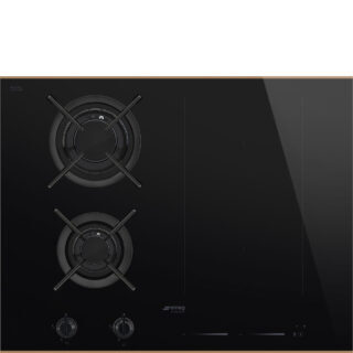 Smeg PM6643R D.S.N. 1 Gazlı + 1 Multizone İndüksiyon Ocak 65 cm. Bakır Estetik