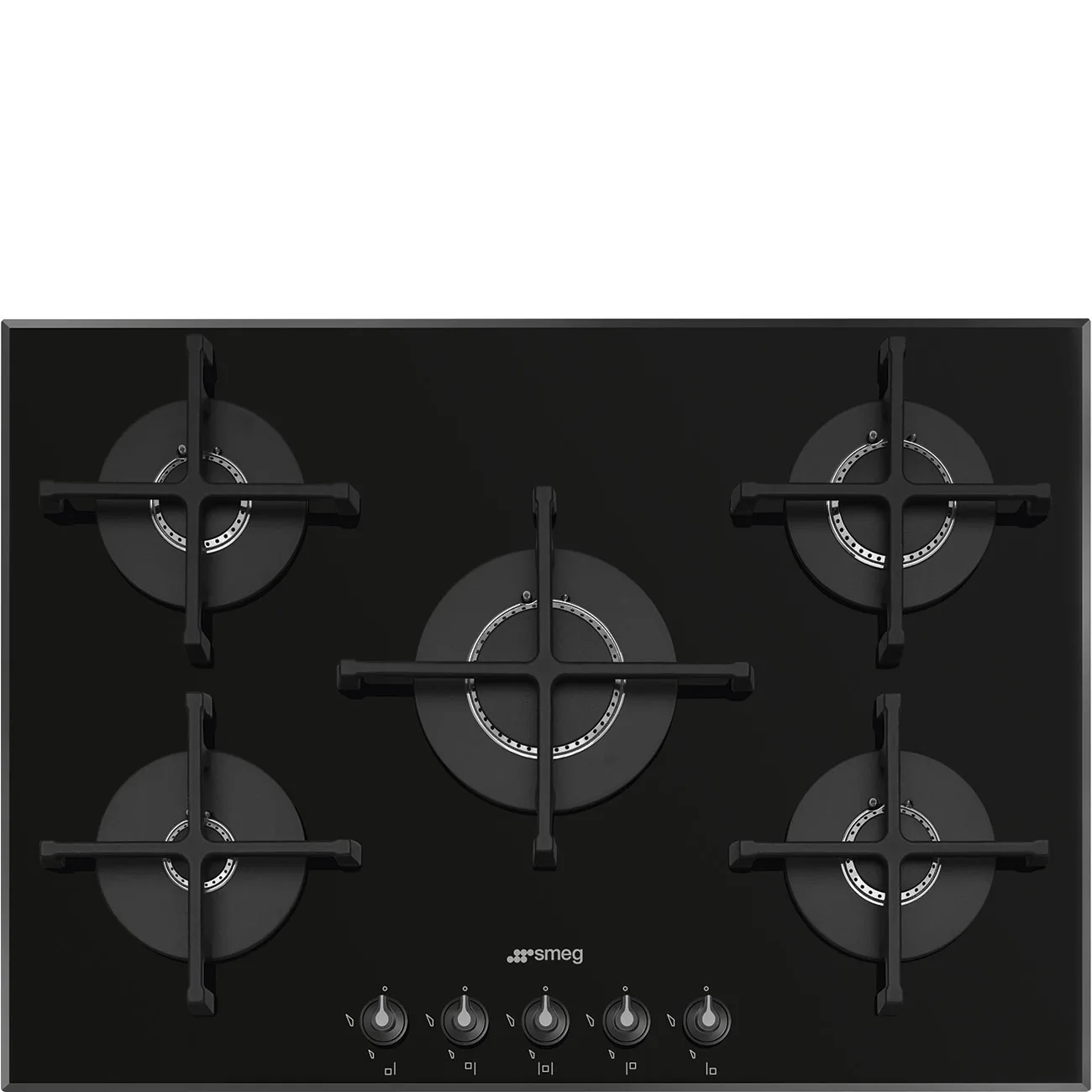 Smeg PV175B3 Linea Gazlı Ocak 72 cm. Deep Black