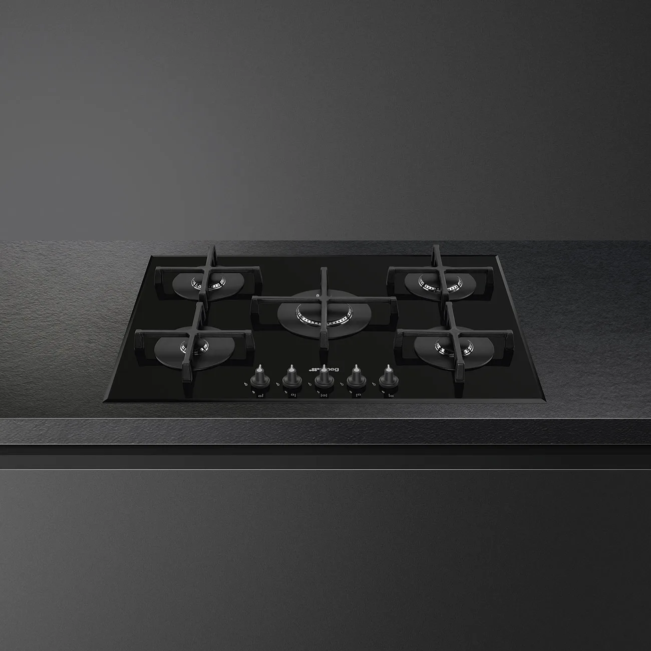 Smeg PV175B3 Linea Gazlı Ocak 72 cm. Deep Black - Görsel 2
