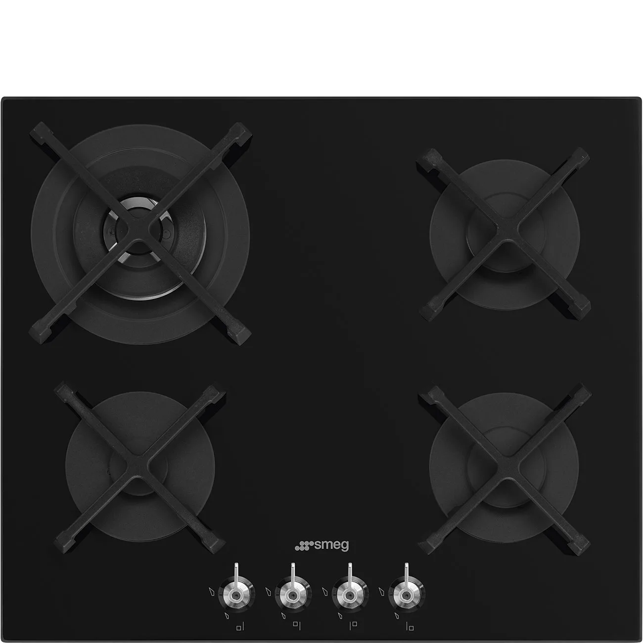 Smeg PV364N Klasik Seri Gazlı Ocak 60 cm. Siyah Cam Seramik
