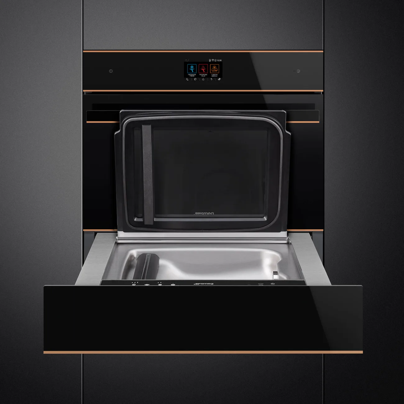 Smeg SBC4604WNR D.S.N. Blast Chiller H:45 cm. Bakır Estetik - Görsel 4