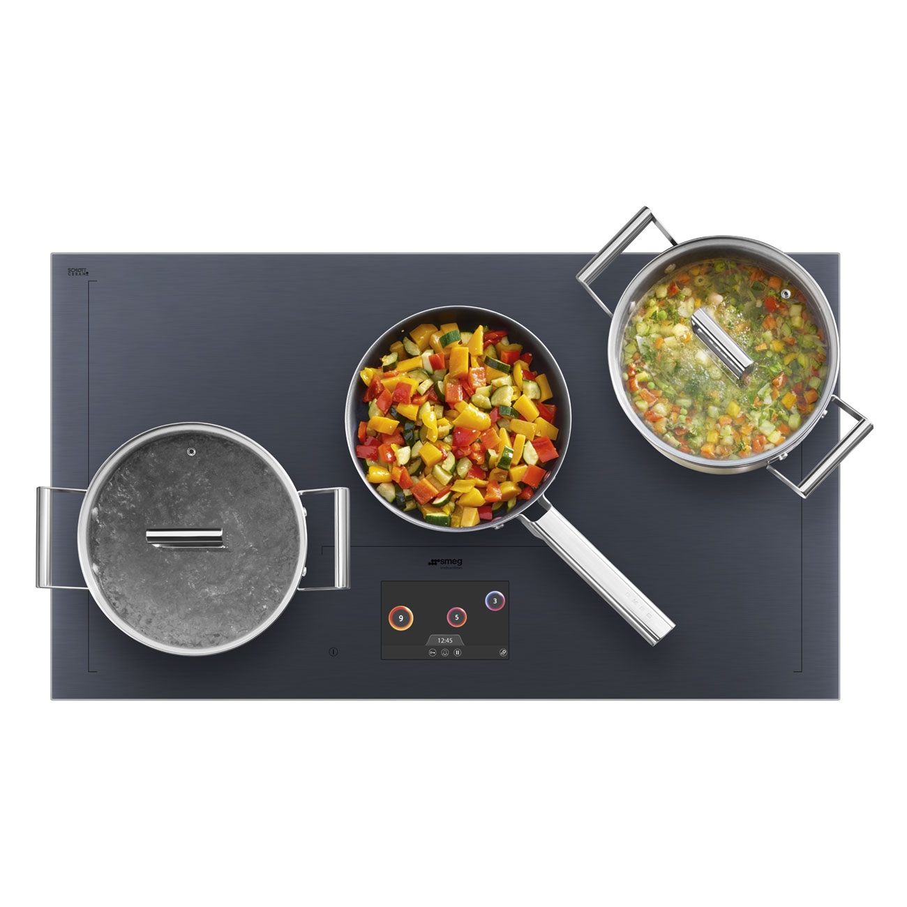 Smeg SIA1963DG Linea Full Flexzone İndüksiyonlu Ocak 93 cm. Neptun Grey - Görsel 4