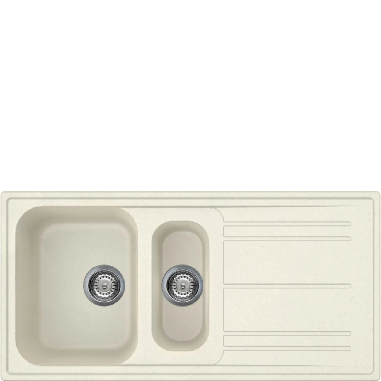 Smeg LZ102P Kompozit Granit Evye 1,5 Gözlü Krem