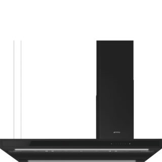 Smeg KLTI12L4MB Ada Davlumbaz 120 cm. Mat Siyah