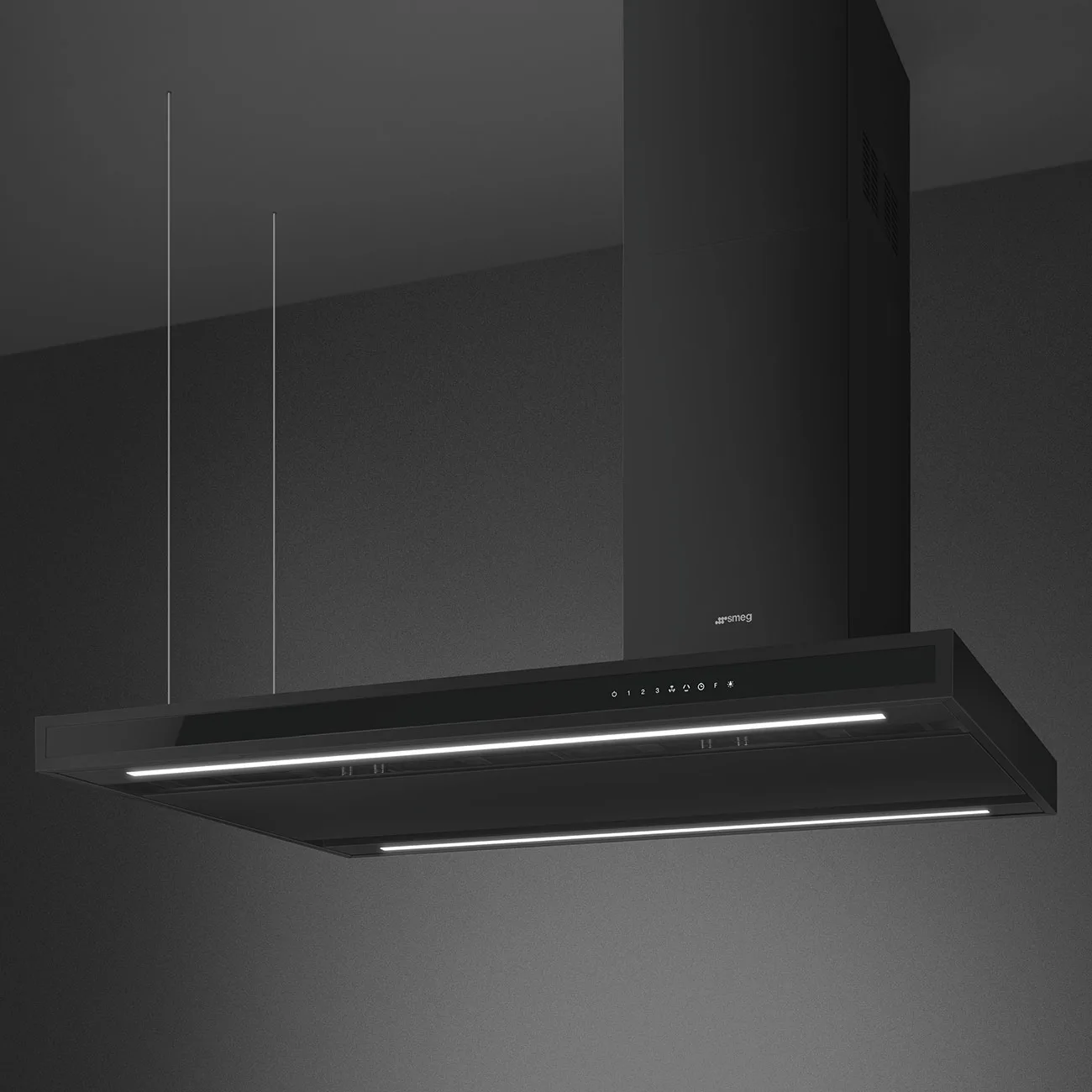 Smeg KLTI12L4MB Ada Davlumbaz 120 cm. Mat Siyah - Görsel 2