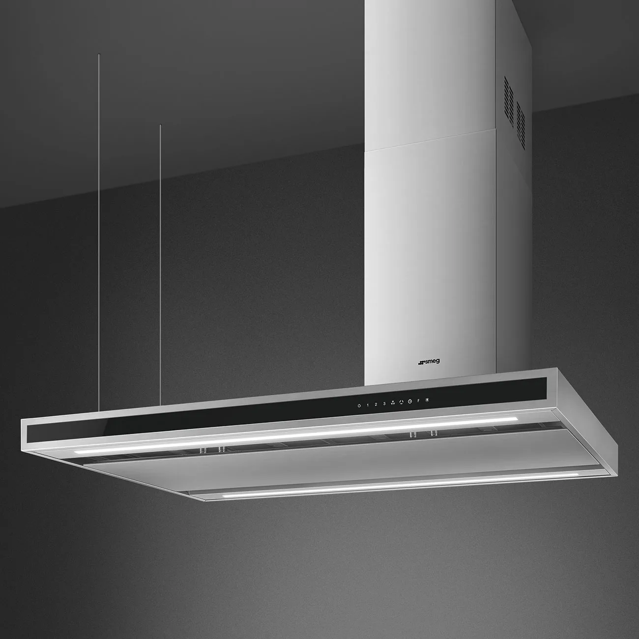 Smeg KLTI12L4X Ada Davlumbaz 120 cm. Çelik - Görsel 2