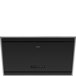 Smeg KV394MB Autovent Duvar Davlumbaz 90 cm. Mat Siyah Cam/Çelik