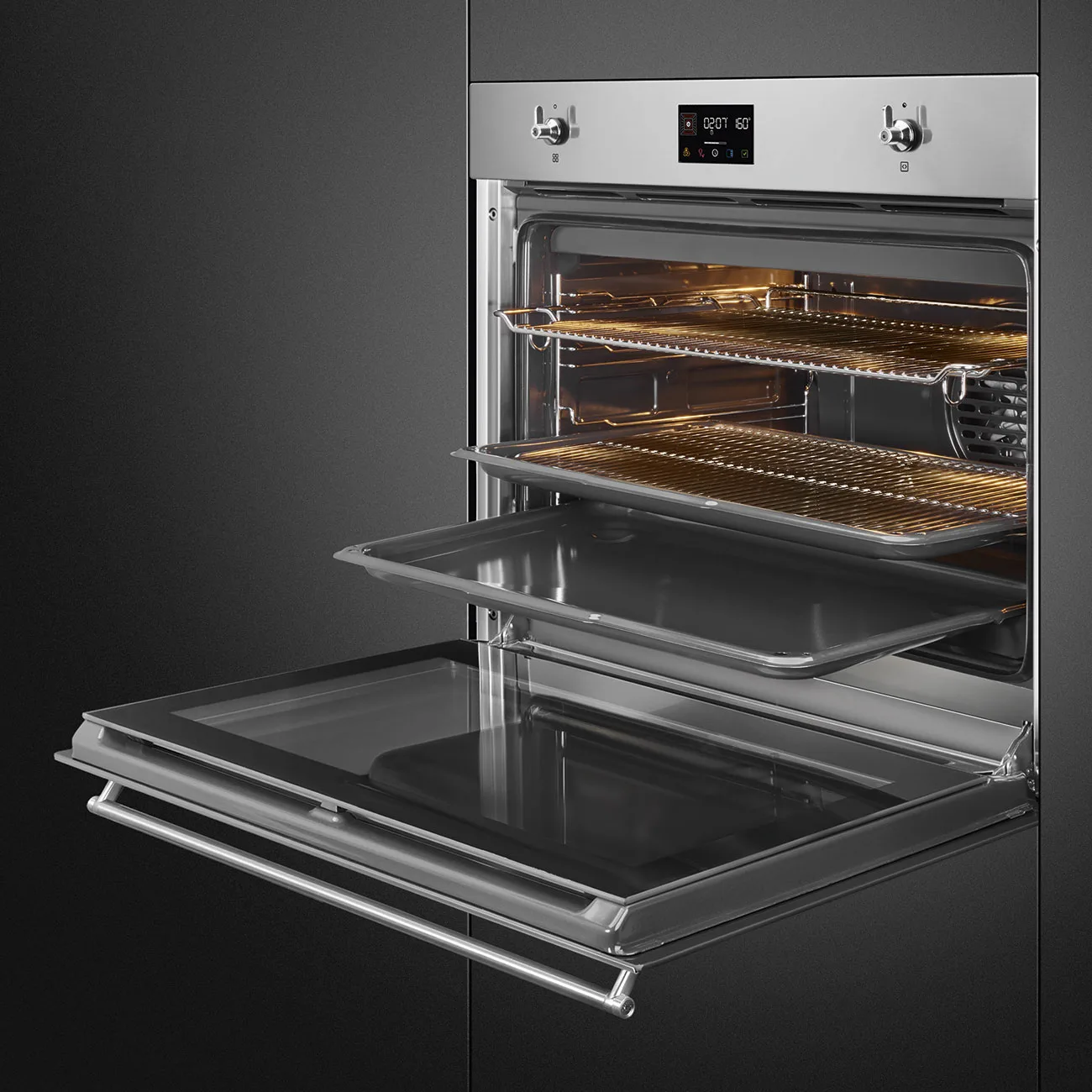 Smeg SF7302TX Klasik Seri XXL Fırın 70 cm. H:60 cm. Çelik - Görsel 4