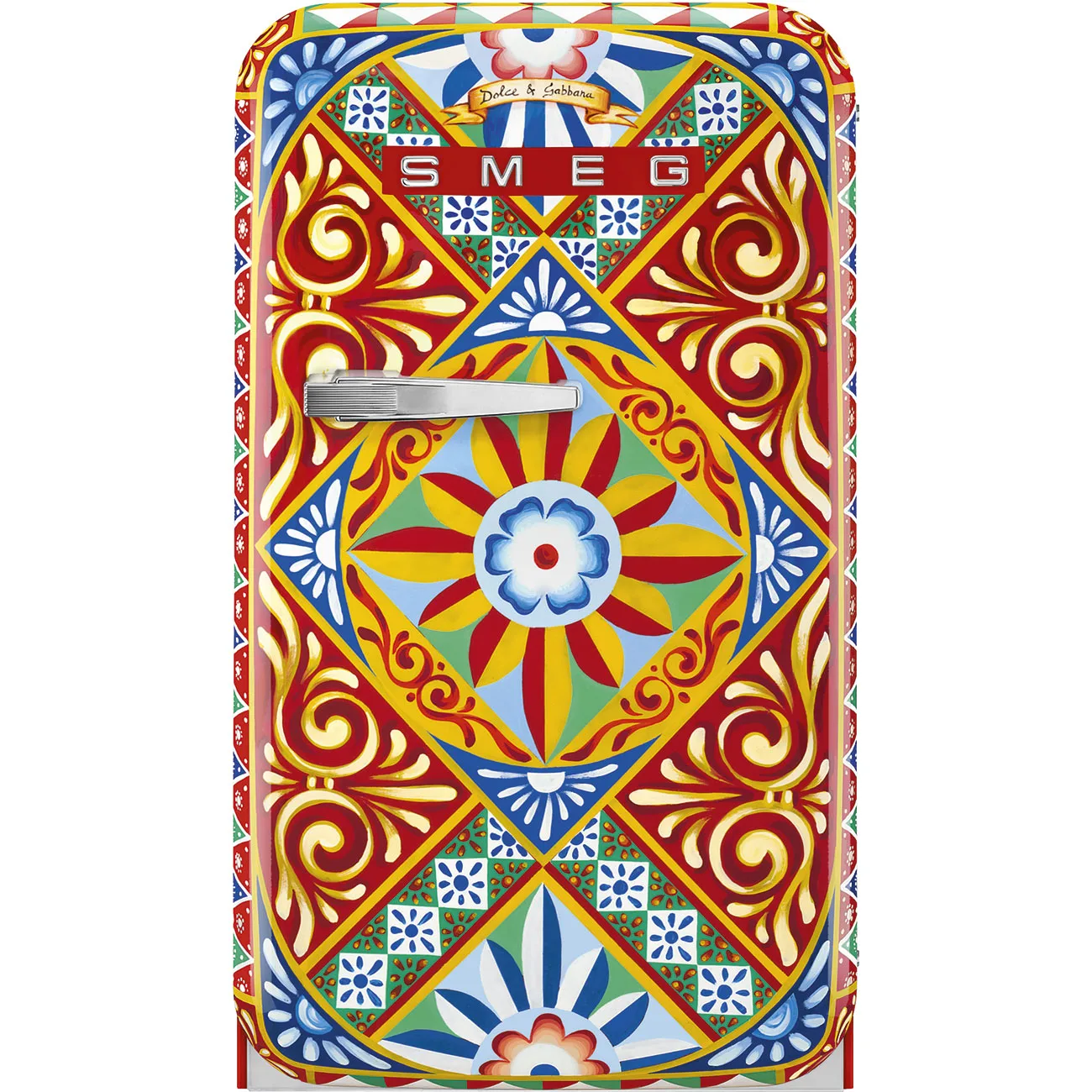 Smeg FAB5RDGC5 Dolce&Gabbana | Divina Cucina Sicilian Cart Buzdolabı Sağ Menteşe