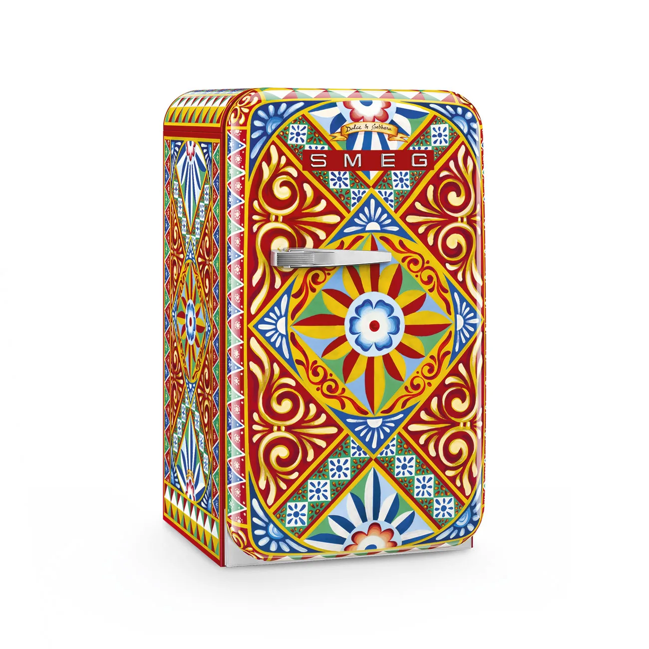 Smeg FAB5RDGC5 Dolce&Gabbana | Divina Cucina Sicilian Cart Buzdolabı Sağ Menteşe - Görsel 2