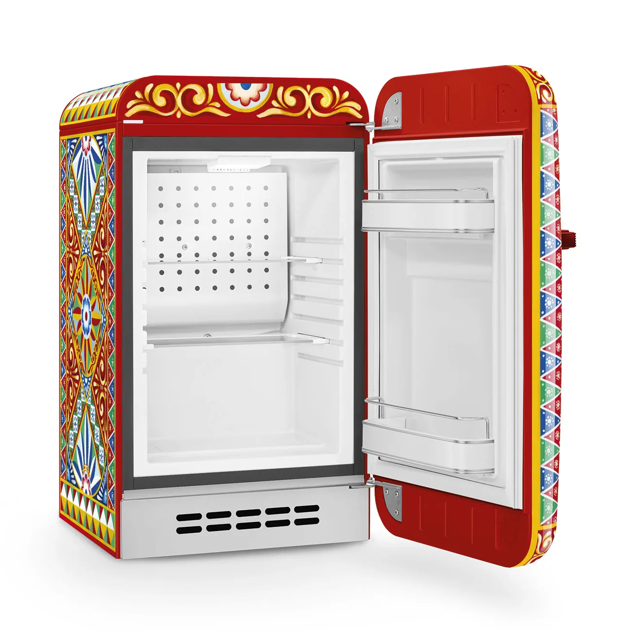 Smeg FAB5RDGC5 Dolce&Gabbana | Divina Cucina Sicilian Cart Buzdolabı Sağ Menteşe - Görsel 3
