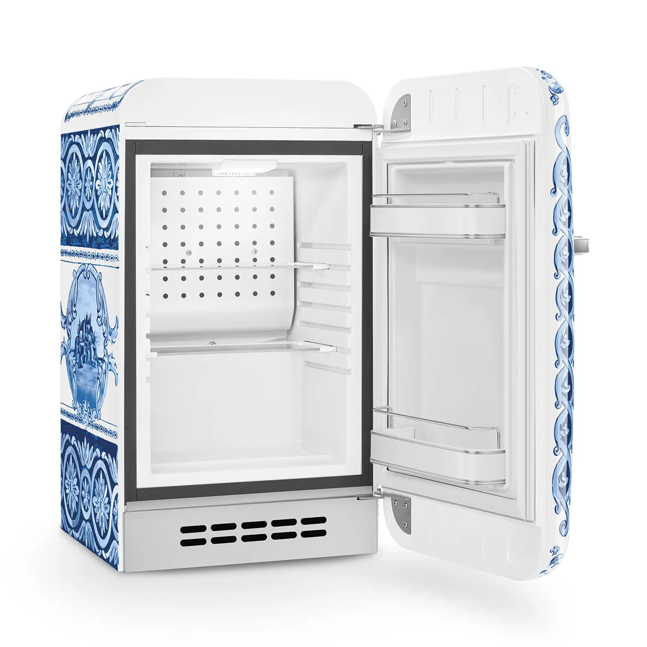 Smeg FAB5RDGME5 Dolce&Gabbana | Divina Cucina Blu Mediterraneo Buzdolabı Sağ Menteşe - Görsel 3