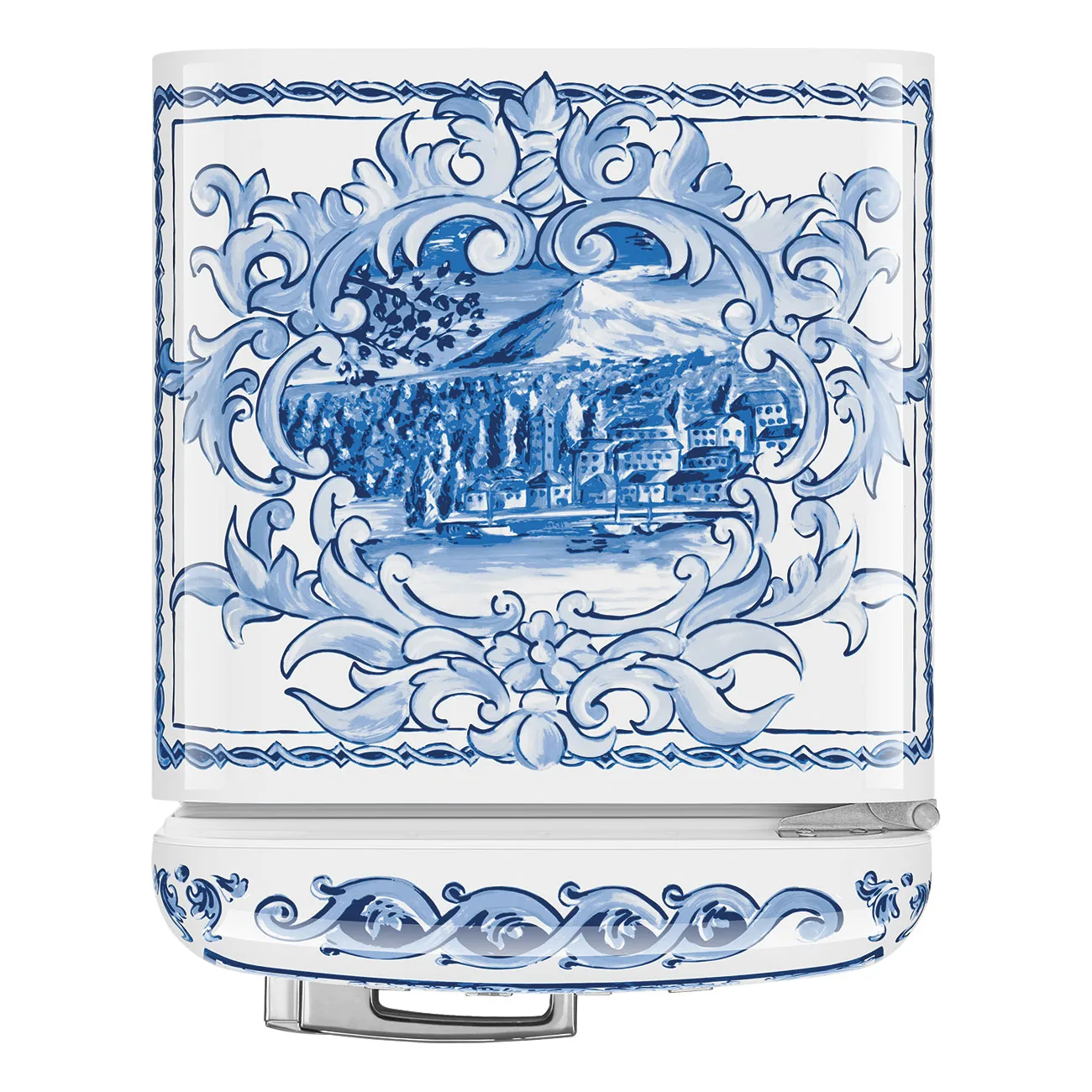 Smeg FAB5RDGME5 Dolce&Gabbana | Divina Cucina Blu Mediterraneo Buzdolabı Sağ Menteşe - Görsel 6