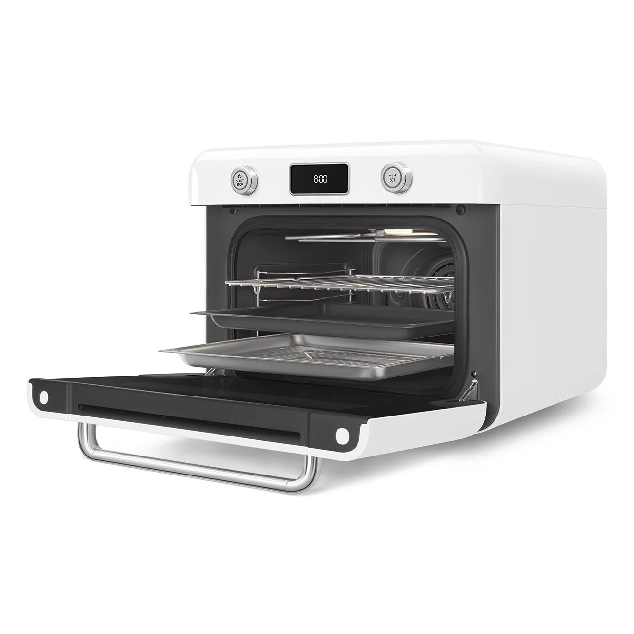 Smeg COF01WHEU Retro Solo Kombi Buharlı Fırın Beyaz - Görsel 6
