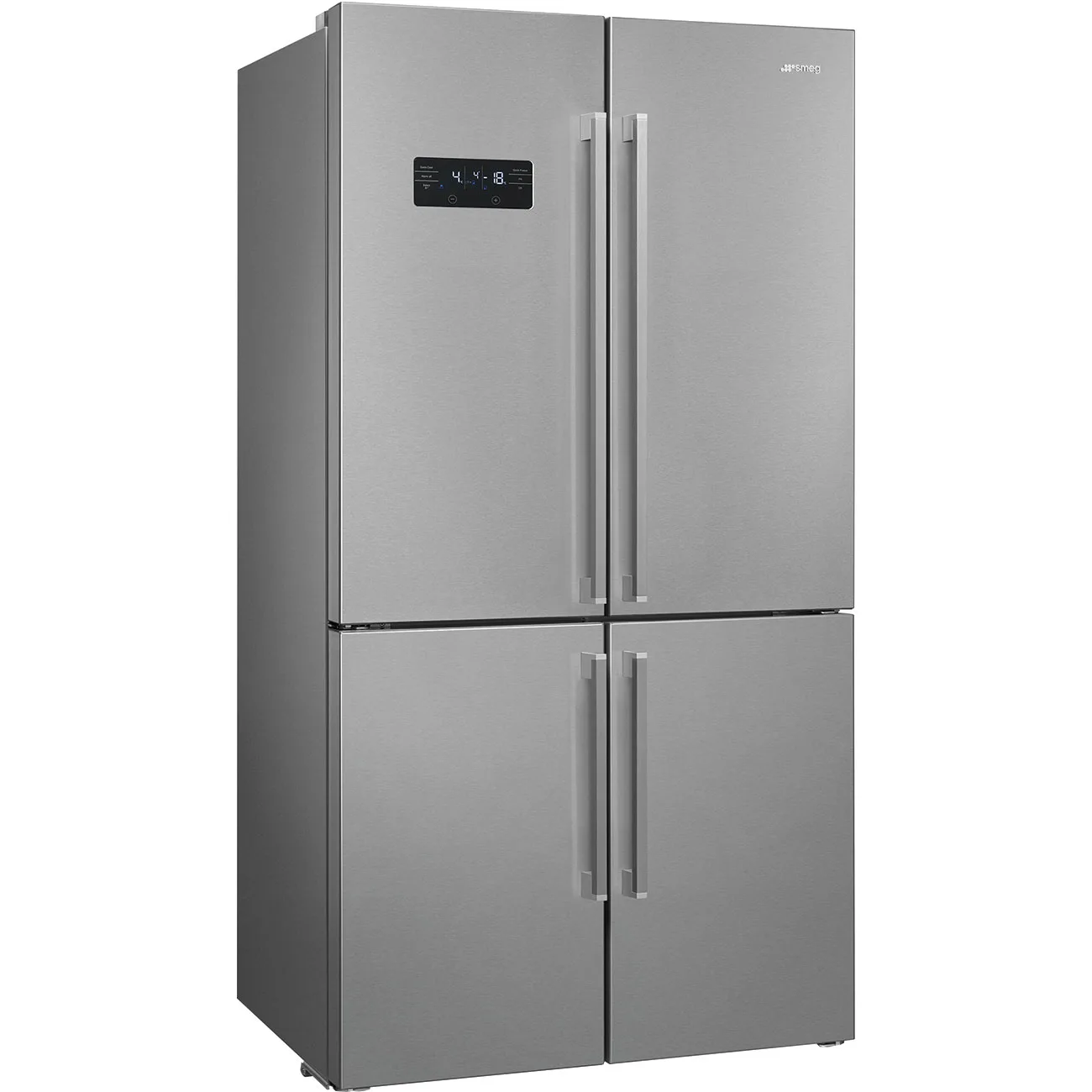 Smeg FQ60XDE Solo Dondurucu Altta 4 Kapılı Nofrost Buzdolabı 90 cm. Çelik Görünümlü