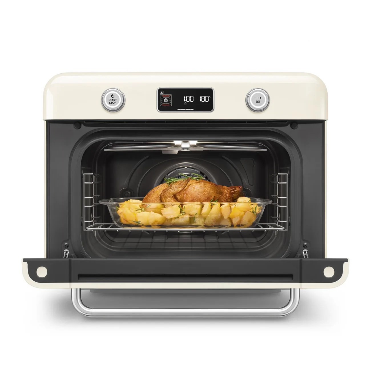 Smeg COF01CREU Retro Solo Kombi Buharlı Fırın Krem - Görsel 9
