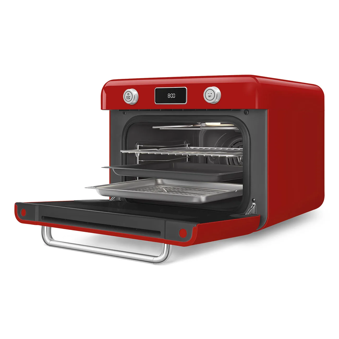 Smeg COF01RDEU Retro Solo Kombi Buharlı Fırın Kırmızı - Görsel 6