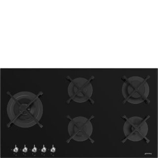 Smeg PV395LN Klasik Seri Gazlı Ocak 90 cm. Siyah Cam