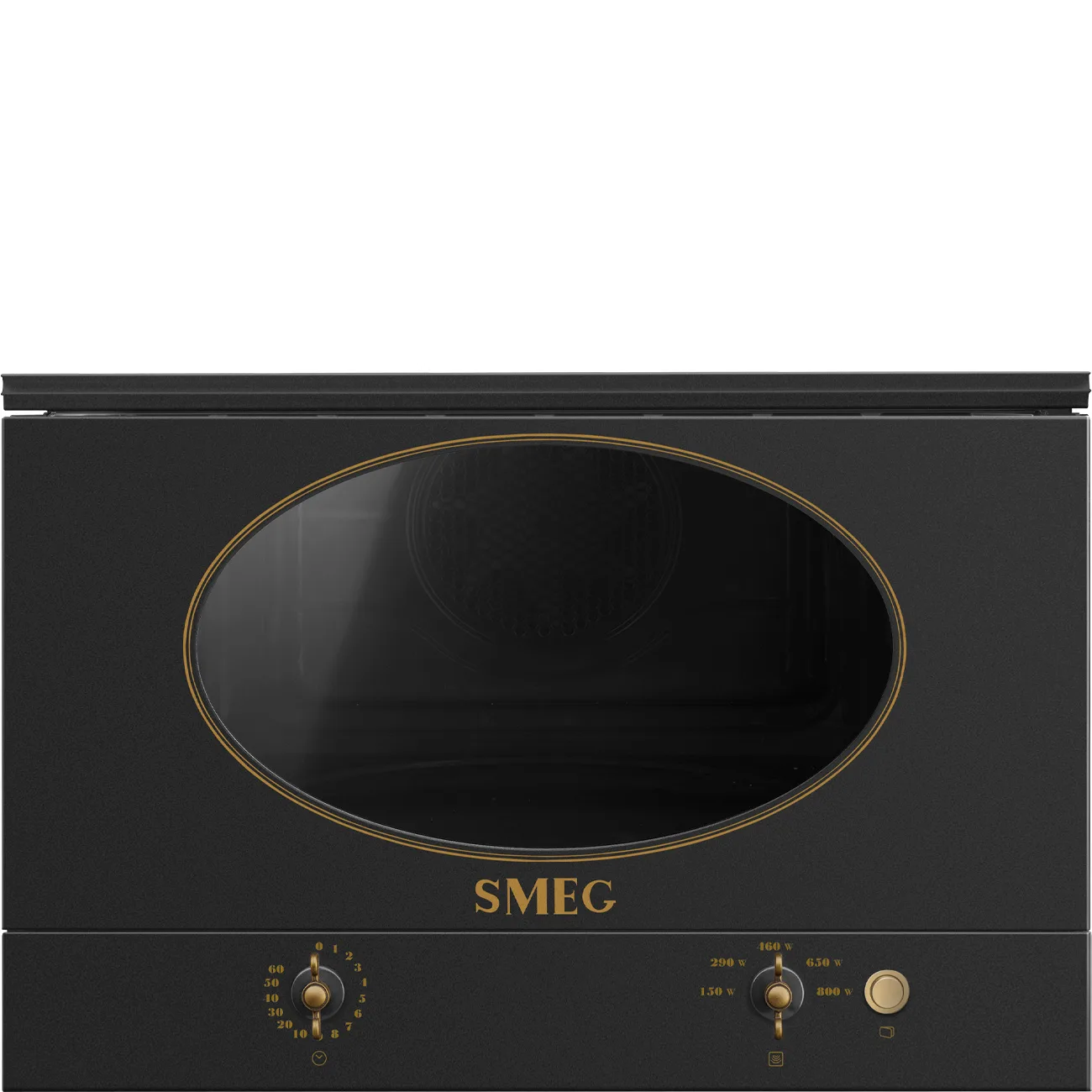 Smeg MP822NAO Colonial Mikrodalga H:38 cm. Antrasit Rustik Est.
