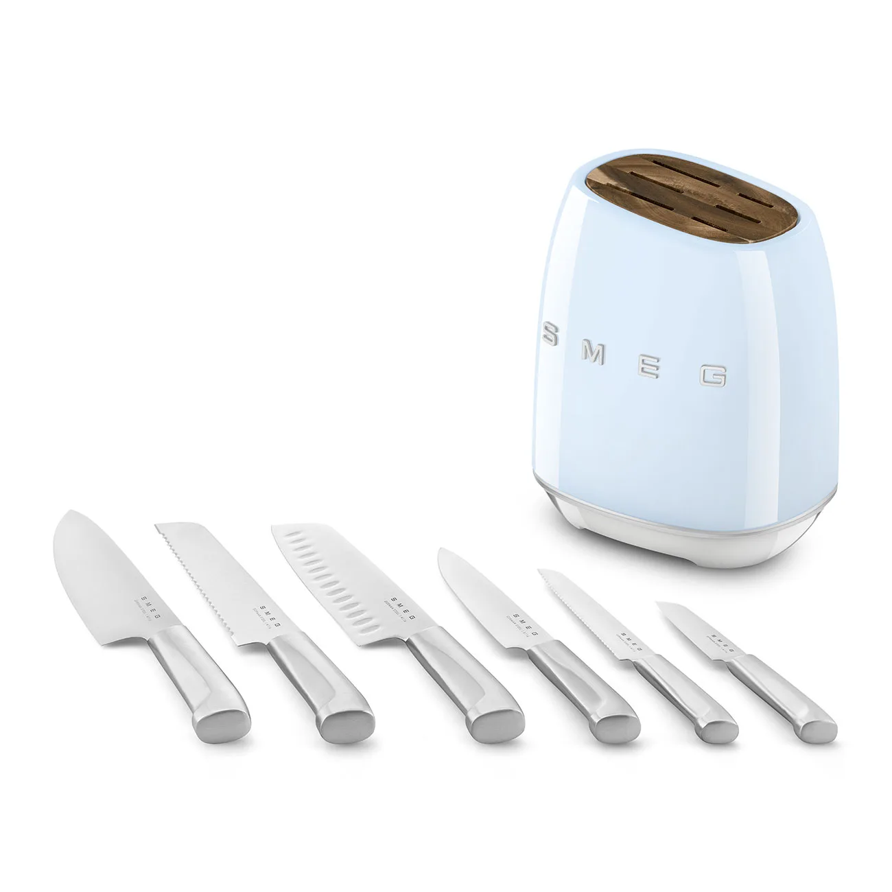 Smeg KBSF02PB Retro Standlı Bıçak Seti Pastel Mavi - Görsel 4