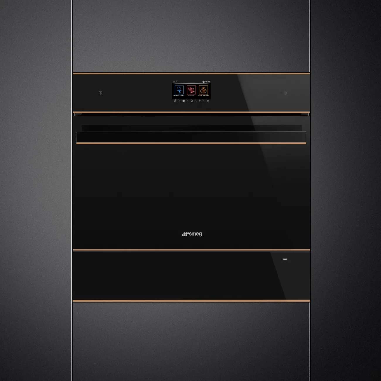 Smeg CPRT615NR D.S.N. Isıtma Çekmecesi H:15 cm. Bakır Estetik - Görsel 2