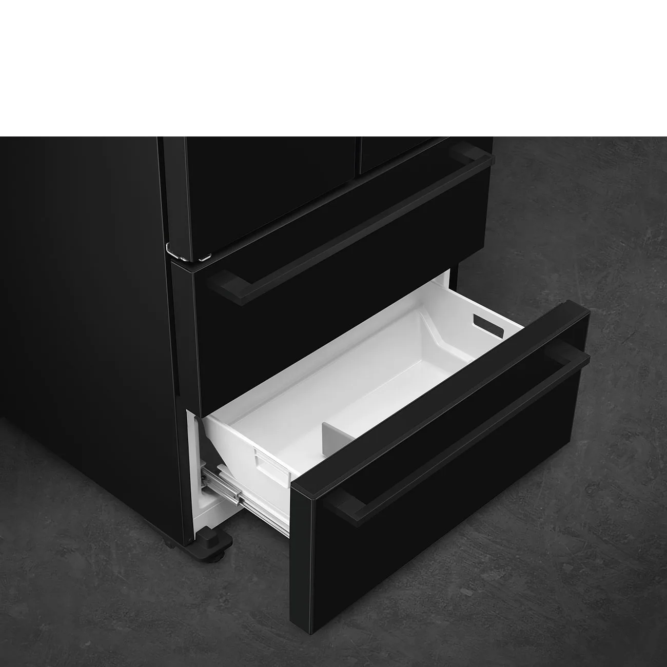 Smeg FQ55FNDE Solo Dondurucu Altta 2 Çekmece + 2 Kapılı Nofrost Buzdolabı 90 cm. Siyah - Görsel 7