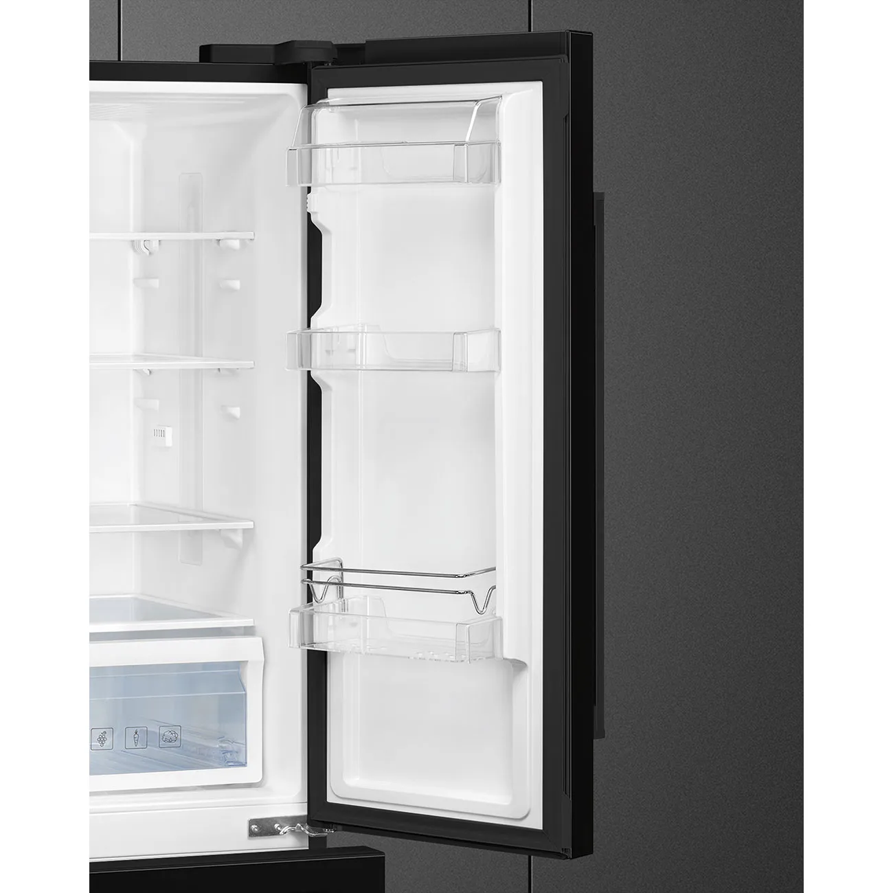 Smeg FQ55FNDE Solo Dondurucu Altta 2 Çekmece + 2 Kapılı Nofrost Buzdolabı 90 cm. Siyah - Görsel 8