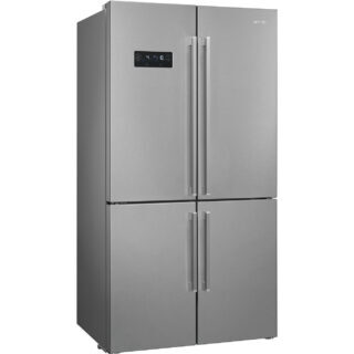Smeg FQ60XDAIE Solo Dondurucu Altta 4 Kapılı Nofrost Ice/Buz Makineli Buzdolabı 90 cm. Çelik