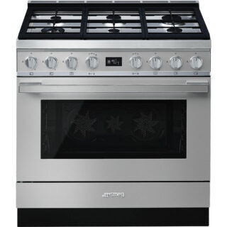 Smeg CPF9GPX Portofino Tek Fırınlı Kuzine 90 cm. Pirolitik Çelik