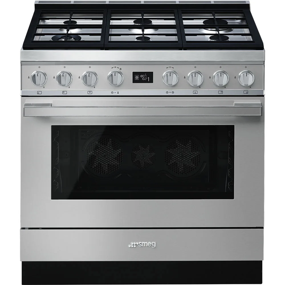 Smeg CPF9GPX Portofino Tek Fırınlı Kuzine 90 cm. Pirolitik Çelik