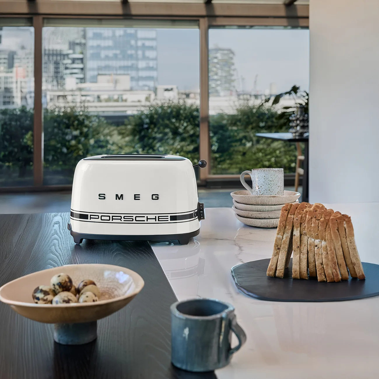 Smeg TSF01PCWEU Porsche x Smeg 2 X 1 Dilim Ekmek Kızartma Carrara White - Görsel 5