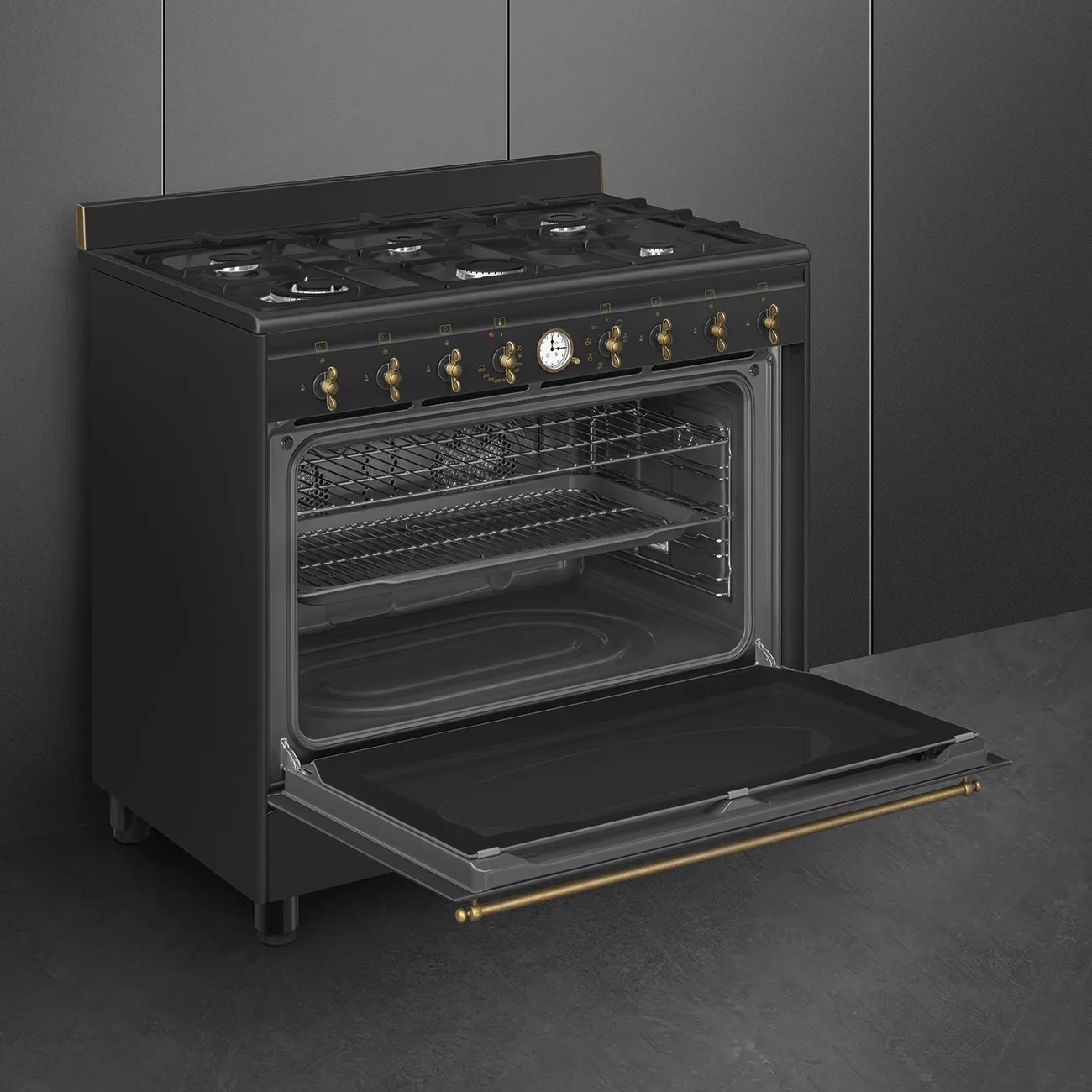 Smeg CO90GMAN2 Colonial Kuzine 90 cm. Antrasit - Görsel 3