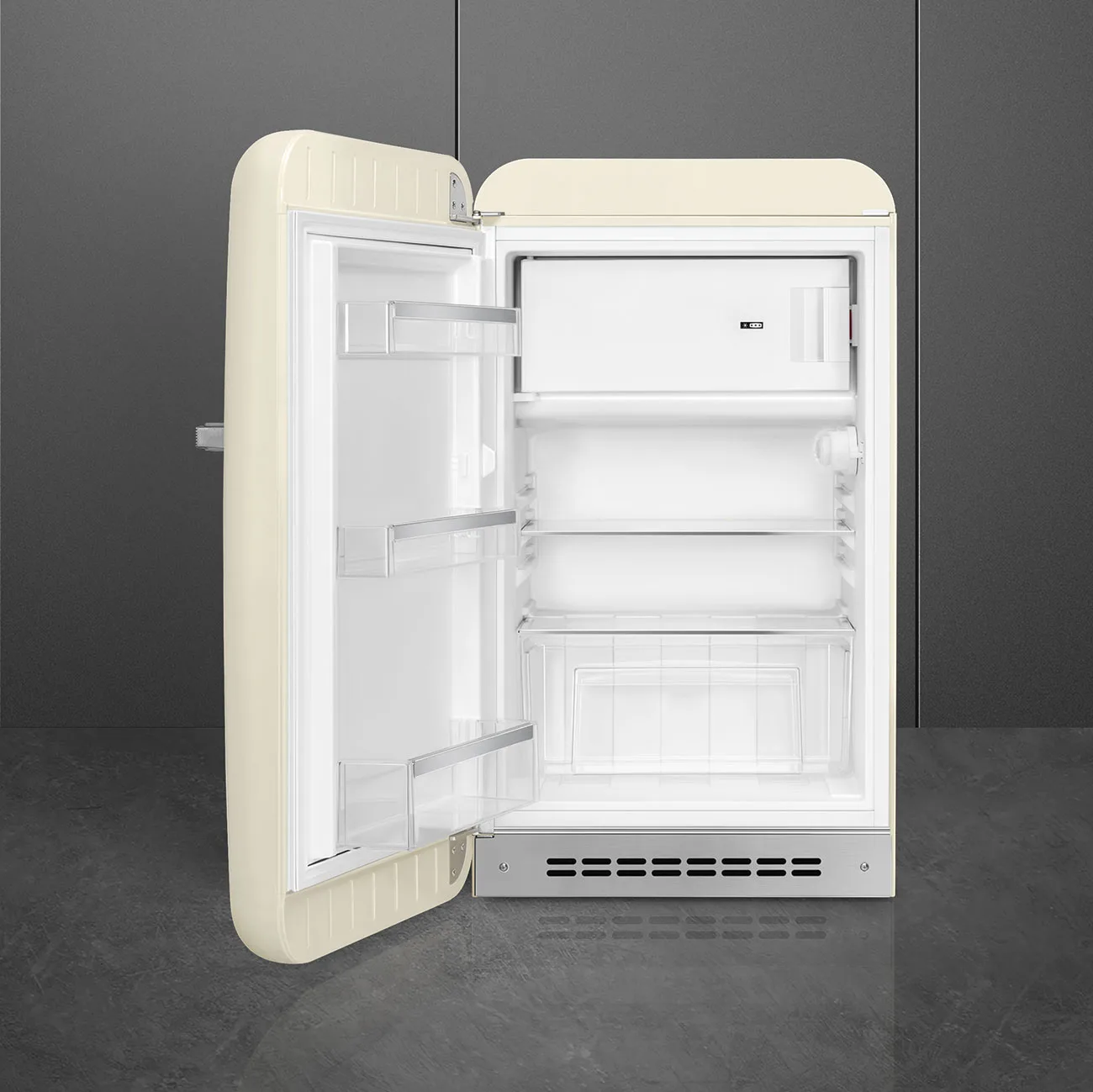 Smeg FAB10LCR6 Retro Mini Buzdolabı Krem Sol Menteşe - Görsel 2