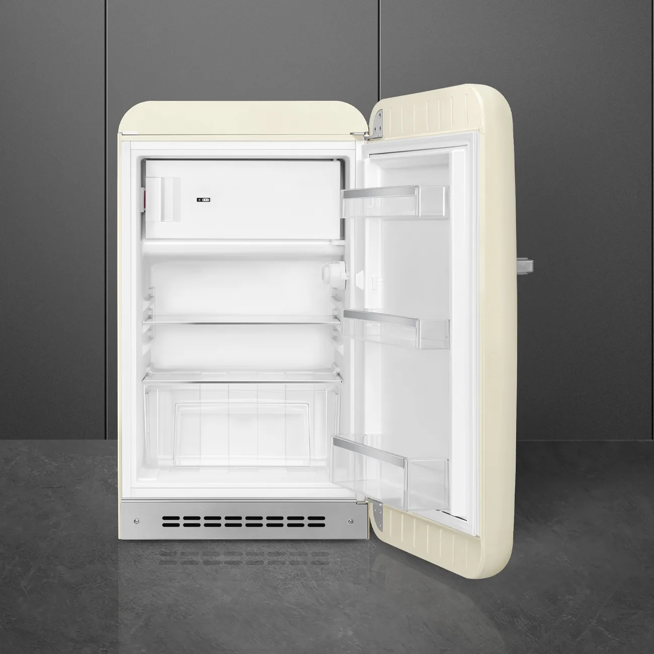 Smeg FAB10RCR6 Retro Mini Buzdolabı Krem Sağ Menteşe - Görsel 2