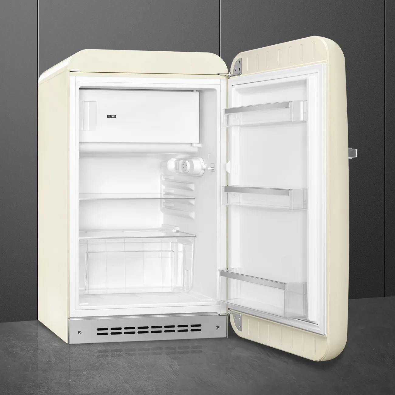 Smeg FAB10RCR6 Retro Mini Buzdolabı Krem Sağ Menteşe - Görsel 5