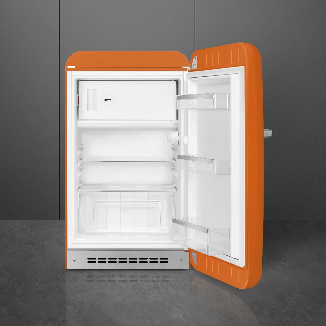 Smeg FAB10ROR6 Retro Mini Buzdolabı Turuncu Sağ Menteşe - Görsel 2