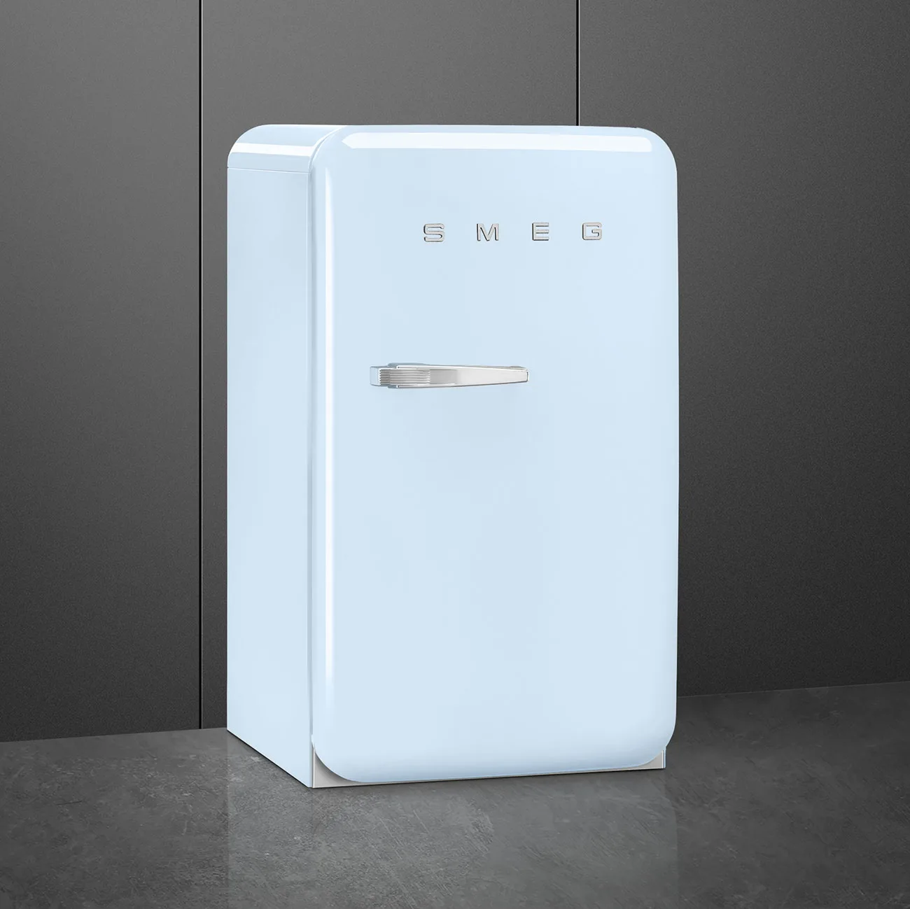 Smeg FAB10RPB6 Retro Mini Buzdolabı Pastel Mavi Sağ Menteşe - Görsel 3
