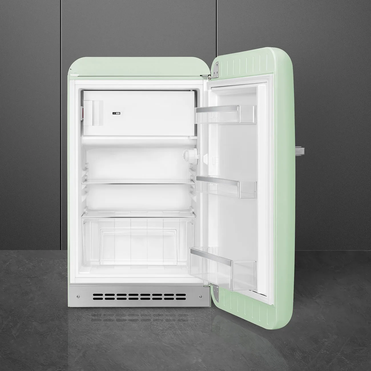 Smeg FAB10RPG6 Retro Mini Buzdolabı Pastel Yeşil Sağ Menteşe - Görsel 2