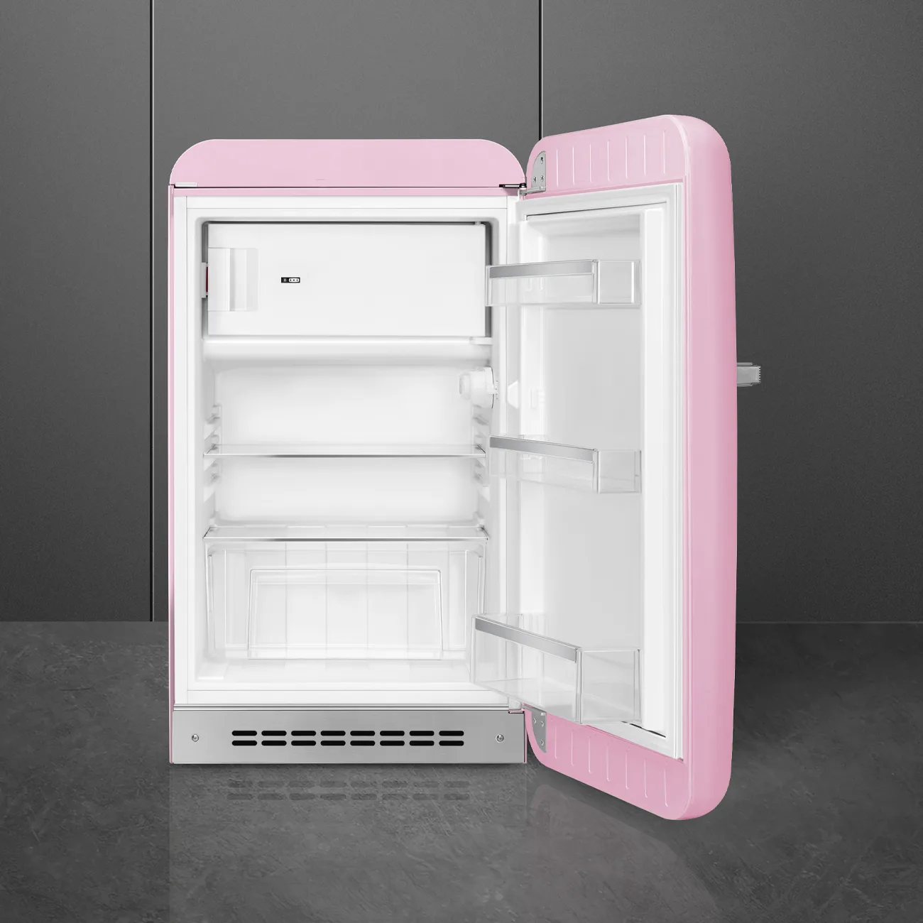 Smeg FAB10RPK6 Retro Mini Buzdolabı Pembe Sağ Menteşe - Görsel 2