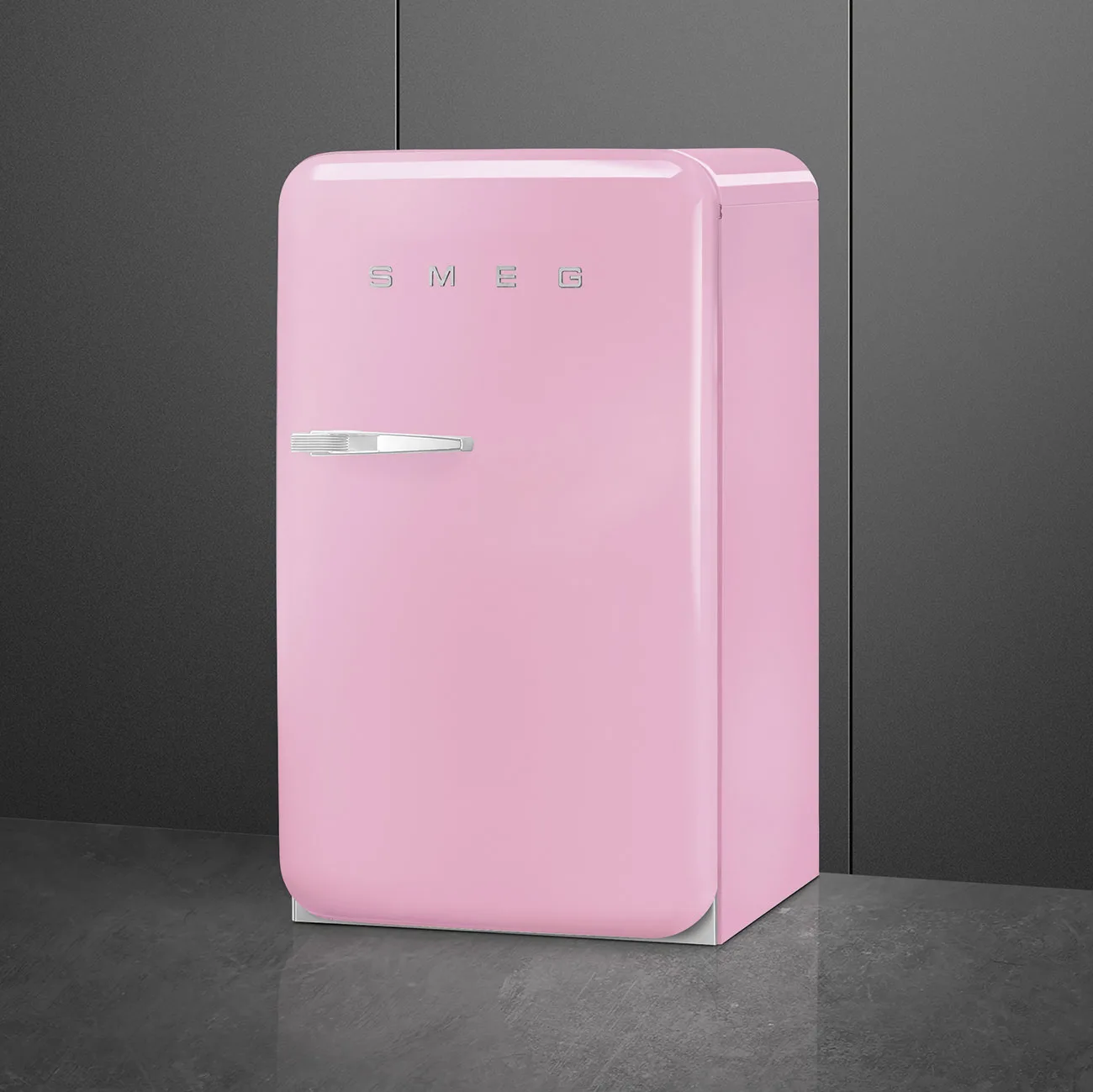 Smeg FAB10RPK6 Retro Mini Buzdolabı Pembe Sağ Menteşe - Görsel 3