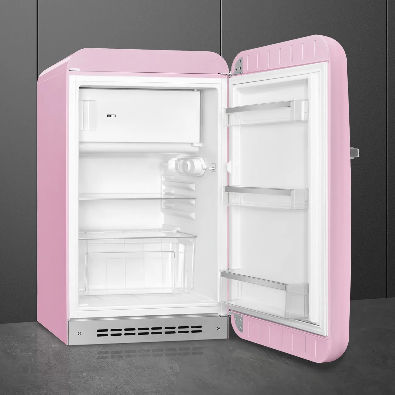 Smeg FAB10RPK6 Retro Mini Buzdolabı Pembe Sağ Menteşe - Görsel 4