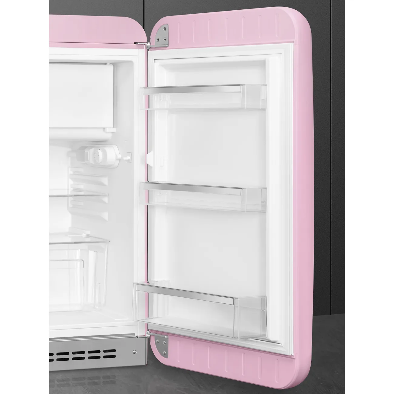 Smeg FAB10RPK6 Retro Mini Buzdolabı Pembe Sağ Menteşe - Görsel 6