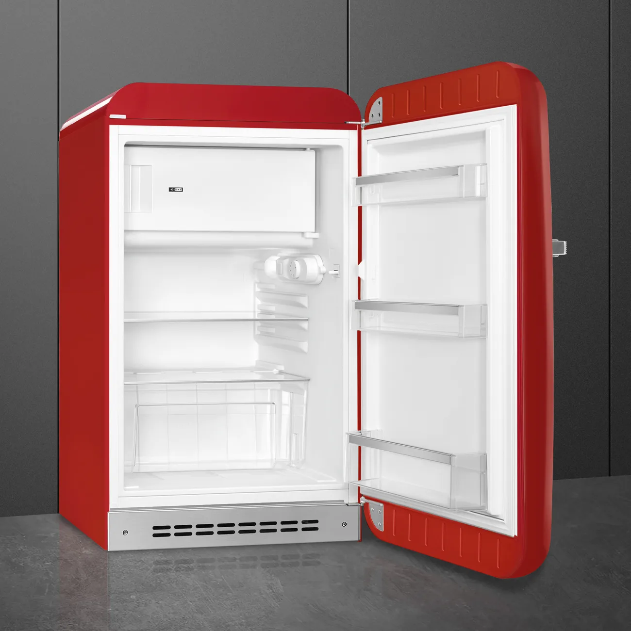 Smeg FAB10RRD6 Retro Mini Buzdolabı Kırmızı Sağ Menteşe - Görsel 5