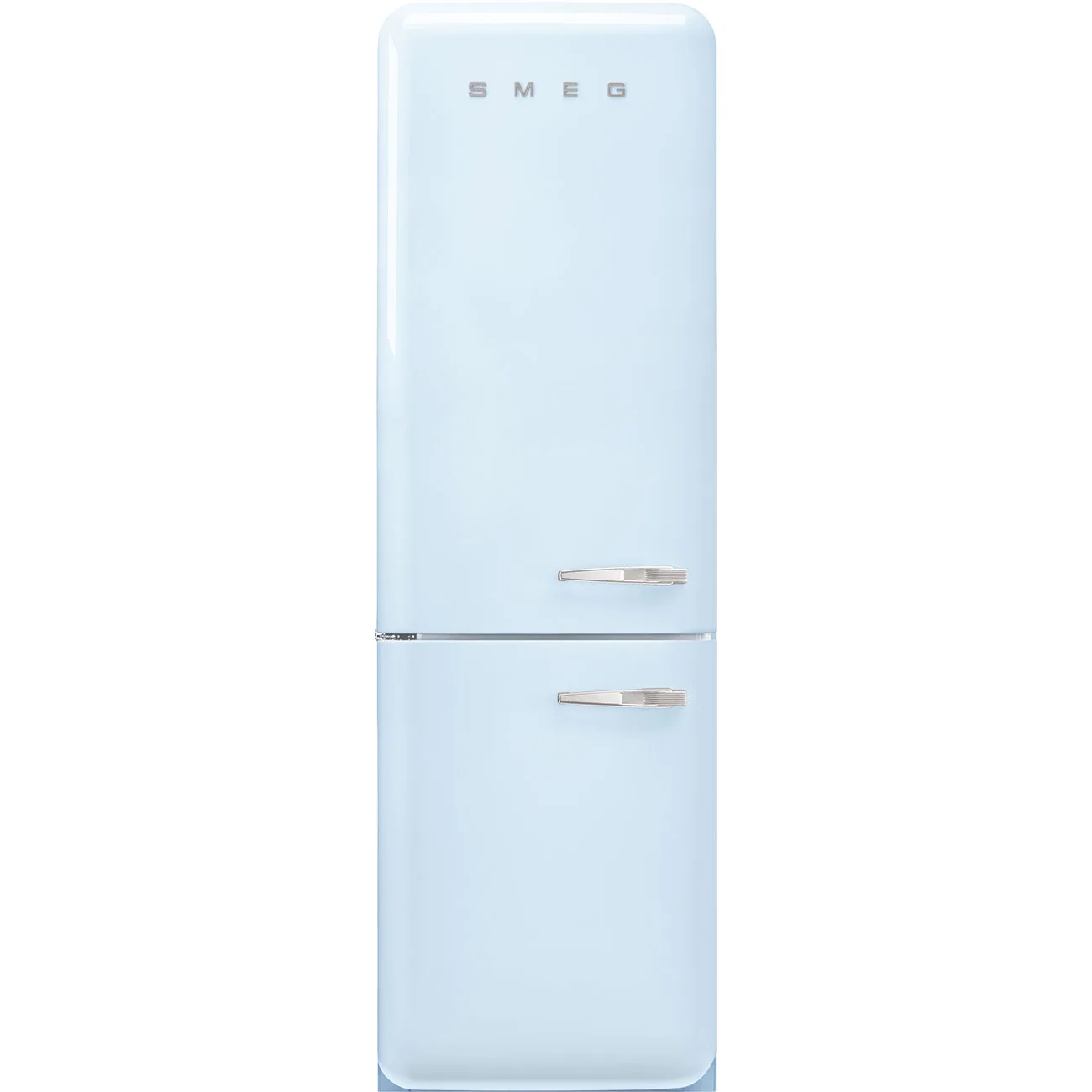 Smeg FAB32LPB6 Retro Dondurucu Altta 2 Kapılı Buzdolabı Pastel Mavi Sol Menteşe