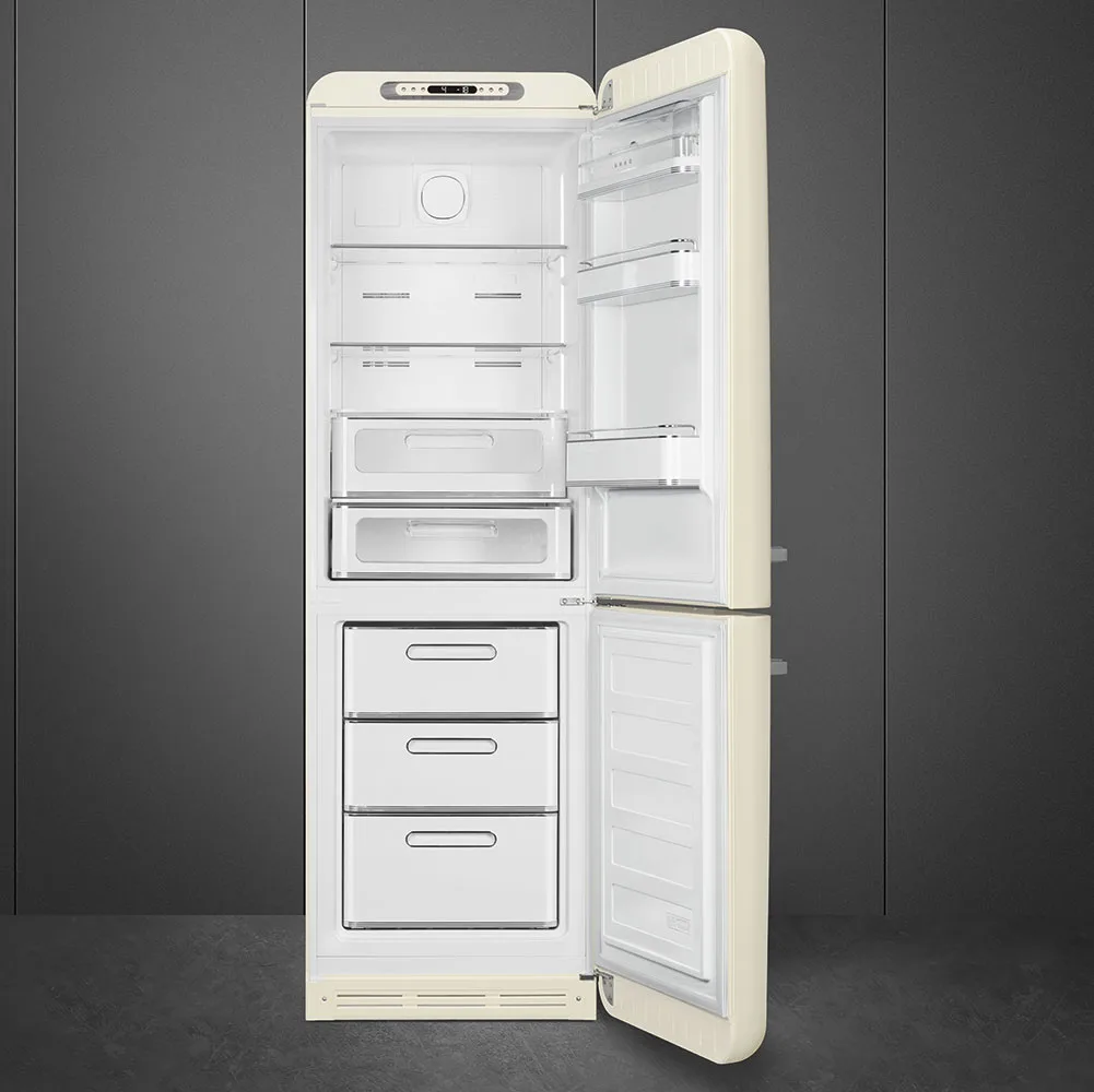Smeg FAB32RCR6 Retro Dondurucu Altta 2 Kapılı Buzdolabı Krem Sağ Menteşe - Görsel 3