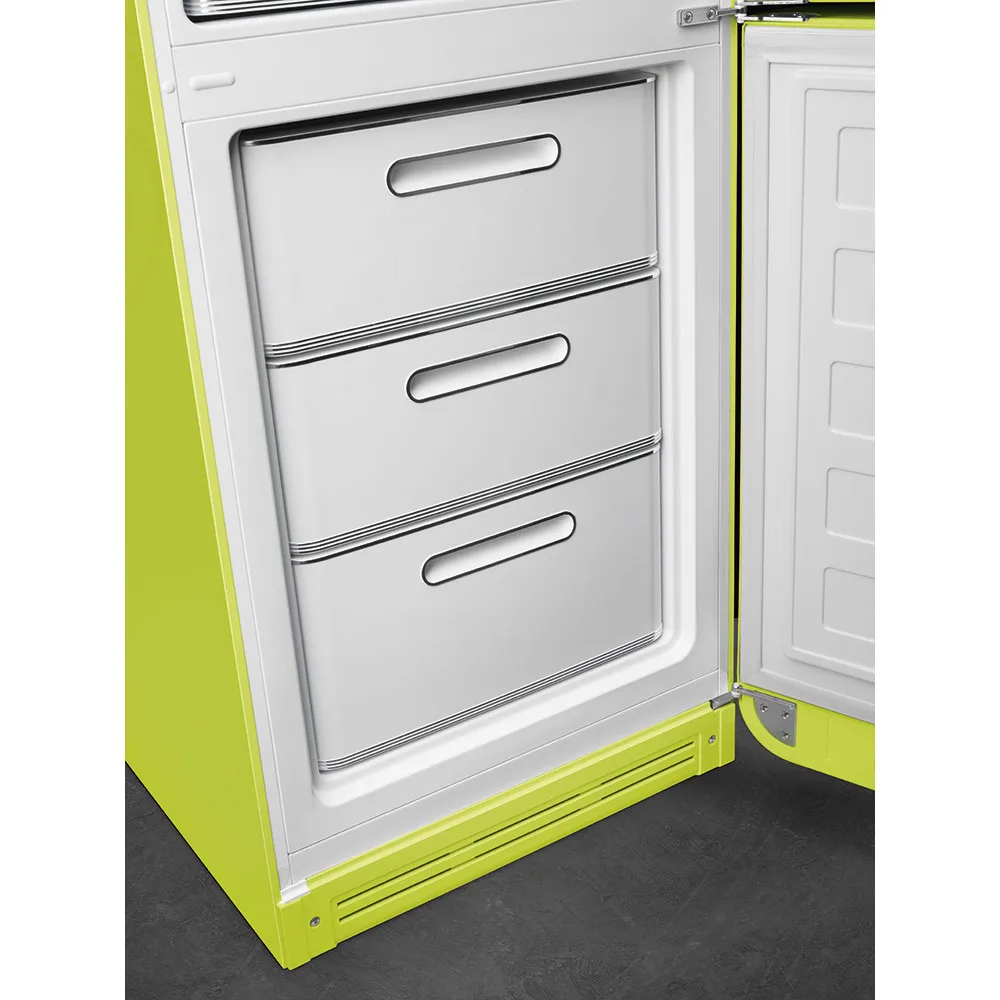 Smeg FAB32RLI6 Retro Dondurucu Altta 2 Kapılı Buzdolabı Limon Yeşili Sağ Menteşe - Görsel 5