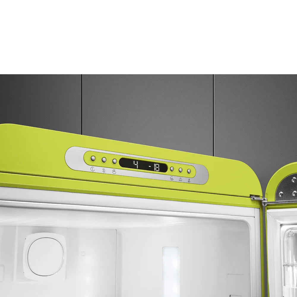 Smeg FAB32RLI6 Retro Dondurucu Altta 2 Kapılı Buzdolabı Limon Yeşili Sağ Menteşe - Görsel 6