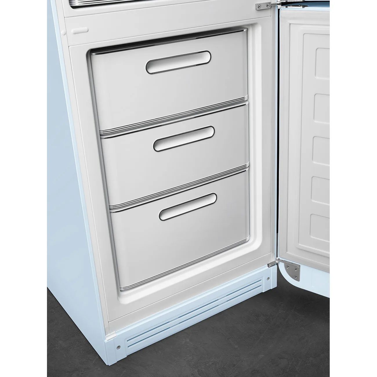 Smeg FAB32RPB6 Retro Dondurucu Altta 2 Kapılı Buzdolabı Pastel Maviı Sağ Menteşe - Görsel 5