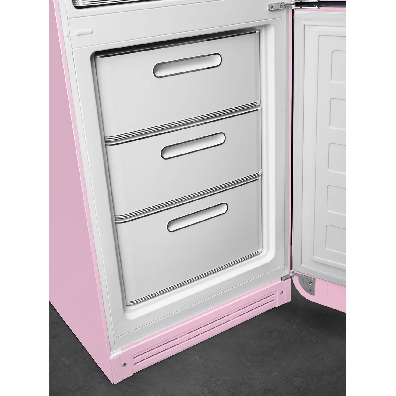 Smeg FAB32RPK6 Retro Dondurucu Altta 2 Kapılı Buzdolabı Pembe Sağ Menteşe - Görsel 5